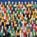 The crowd of abstract people. Royalty Free Stock Photo