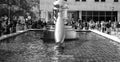 Anti-Trump Protestors Demonstrate in Front of The World`s Largest Gavel Statue in Columbus Ohio