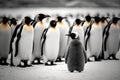 crowd of arctic penguins Generative AI