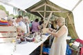 Crowd at an arts and crafts market