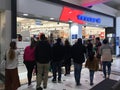 Crowd of Australian people entering Kmart store Royalty Free Stock Photo