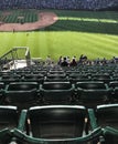 Empty Seats Baseball Game. Vertical