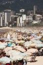 Crowd beach day Royalty Free Stock Photo