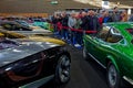 Crowd for the Bertone at the Epoqu\'Auto show Royalty Free Stock Photo