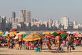 Crowd Of Brazilians Enjoy Sunny Day At Sao Vicente Beach