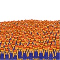 Crowd of builder workers isolated on a white background square vector illustration Royalty Free Stock Photo