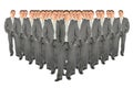 Crowd of business clones collage Royalty Free Stock Photo