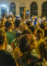 Crowd at calls parade carnival, montevideo, carnival