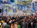 Crowd Celebrating Songkran 2014 in Bangkok, Thailand Royalty Free Stock Photo