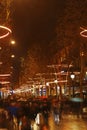 Crowd on Champs Elysees Royalty Free Stock Photo