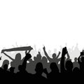 Crowd cheering. Vector illustration decorative design