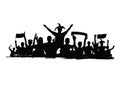 crowd cheering. Vector illustration decorative design