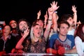 Crowd in a concert at Primavera Sound 2016 Festival Royalty Free Stock Photo
