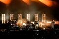 Crowd in a concert at Sant Jordi Club stageJungle (modern soul musical collective) performs at Primavera Sound 2015 Royalty Free Stock Photo