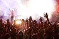 crowd at concert - summer music festival Royalty Free Stock Photo