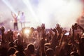 crowd at concert - summer music festival Royalty Free Stock Photo