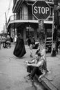 Crowd in Costumes Celebrating Mardi Gras Day in the Marigny Royalty Free Stock Photo