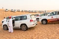 Crowd in the desert.