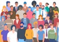 Crowd of diverse people vector concept