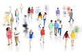 Crowd Diverse People Walking Discussion Concept Royalty Free Stock Photo