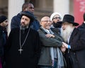 Crowd of Diversity - Orthodox Priest, Rabbi, Sikh