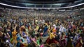 Crowd enjoying the singing of gujarat garba king, atul purohit in chicago