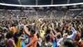 Crowd enjoying the singing of gujarat garba king, atul purohit in chicago