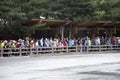 Crowd entrance in Jiuzhaigou