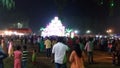 Crowd in fair during Durga puja celebration.