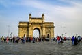 Crowd in front of Gateway of India historical monument in Mumbai