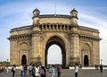 Crowd in front of Gateway of India historical monument in Mumbai