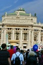 Crowd in front of the Hofburgtheater Royalty Free Stock Photo