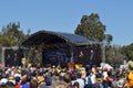 Crowd in front of stage presenting AFL Premiership cup prior to the Grand Final Royalty Free Stock Photo