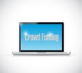 Crowd funding computer sign illustration Royalty Free Stock Photo