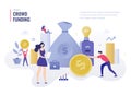 Crowd Funding Flat Illustration Concept Royalty Free Stock Photo