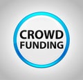 Crowd Funding Round Blue Push Button Royalty Free Stock Photo