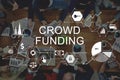 Crowd Funding Supporters Investment Fundraising Contribution Con Royalty Free Stock Photo