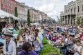 Crowd Gathered at Decatur Street Stage at French Quarter Festival