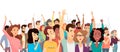 Crowd of Happy People Poster Vector Illustration