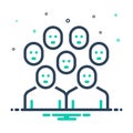 Mix icon for Crowd, multitude and flock