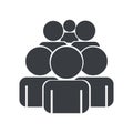 Crowd icon vector illustration.Group of people vector. Royalty Free Stock Photo