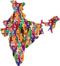 Crowd of Indian women vector avatars