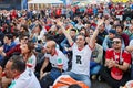 Crowd of Iranian fans at FIFA World Cup in Russia.