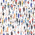 Crowd isometric. Various nationalities and ages male and female persons demographic group garish vector business concept