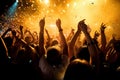 Crowd Joyful Salute at Music Concert - generative AI, AI generated Royalty Free Stock Photo