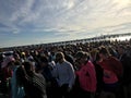 Crowd near bridge