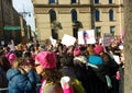 Crowd, New York City Women`s March, Central Park West, NYC, NY, USA