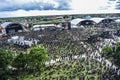 Crowd at an outdoor concert, Hellfest.