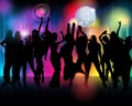 Crowd of party people illustration Royalty Free Stock Photo