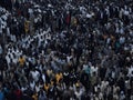 Crowd of people concept of world population day Royalty Free Stock Photo